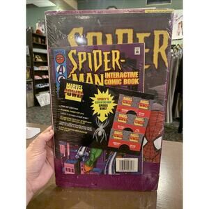 1996 ~ MARVEL COMICS ~ SPIDERMAN INTERACTIVE BOOK ~ SPECIAL Edition ACTIVITY SET